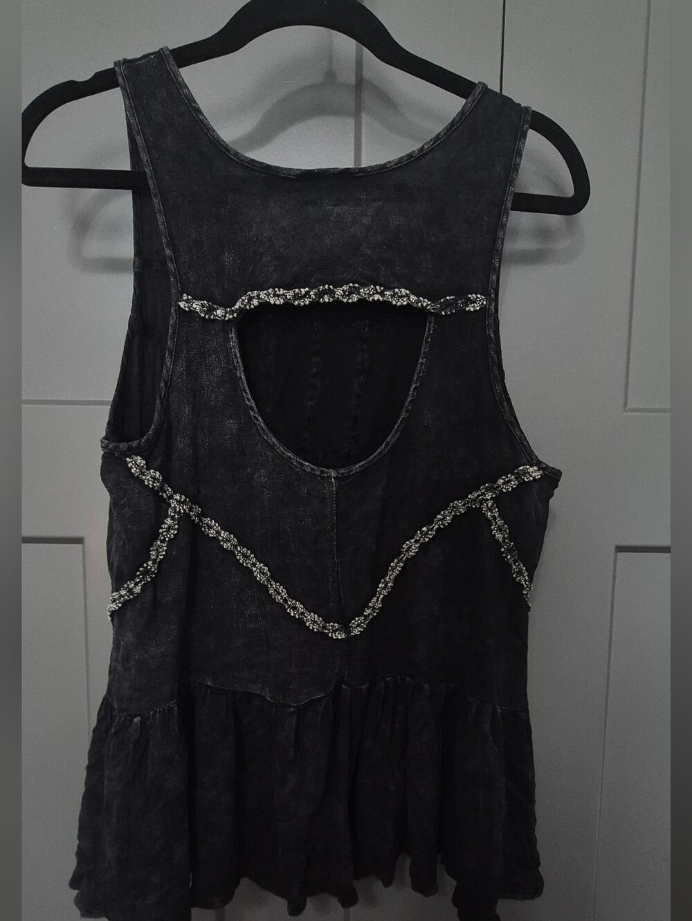 POL Boutique Black Embellished Tank Top - Picture 5 of 6